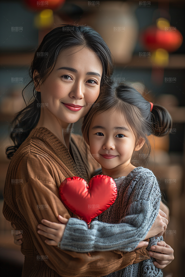 母亲肖像母爱亲情摄影图