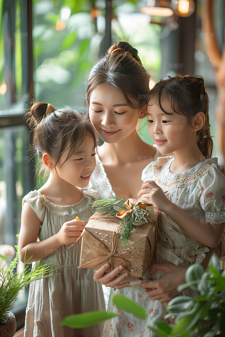 母亲肖像形象唯美摄影图