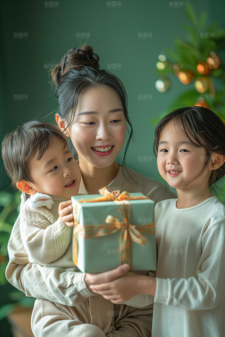 母亲肖像母爱唯美摄影图