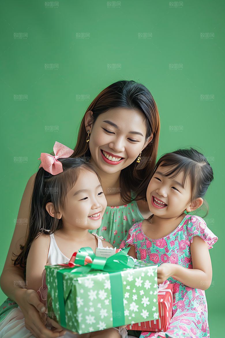 母亲肖像形象母爱摄影图