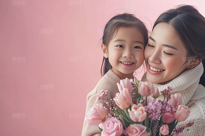 母亲肖像感恩母爱摄影图