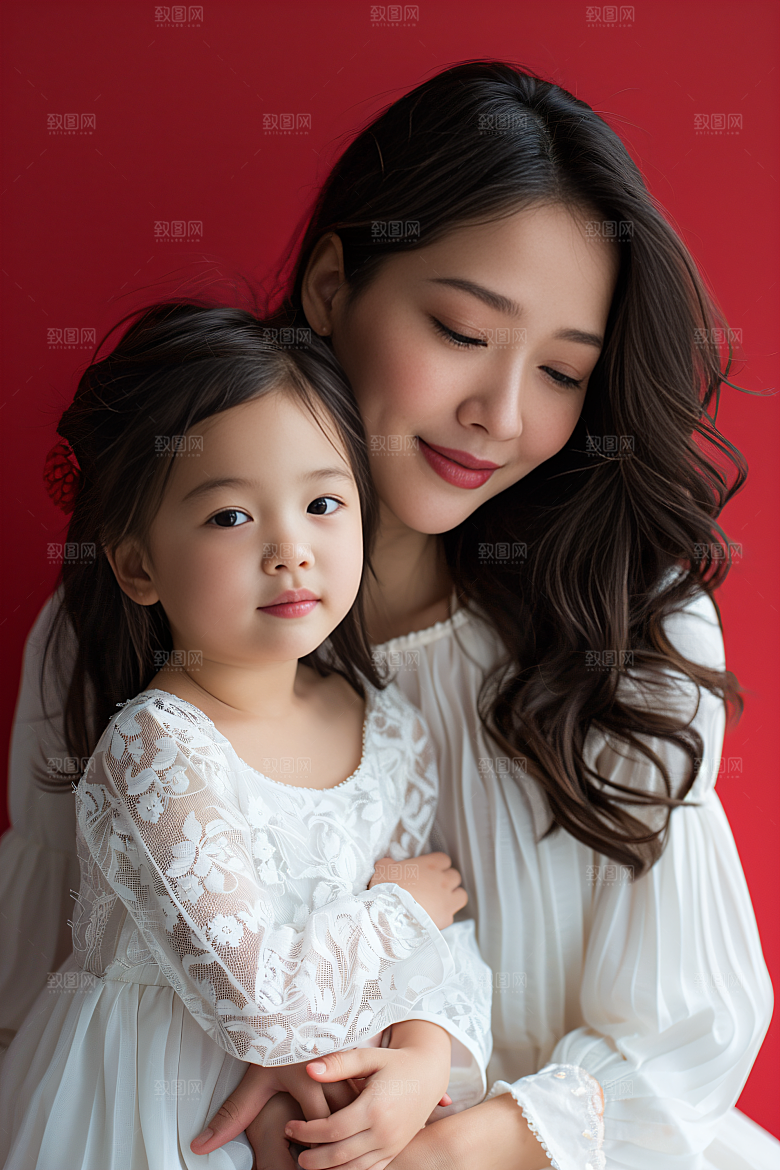 母亲肖像母亲节形象摄影图
