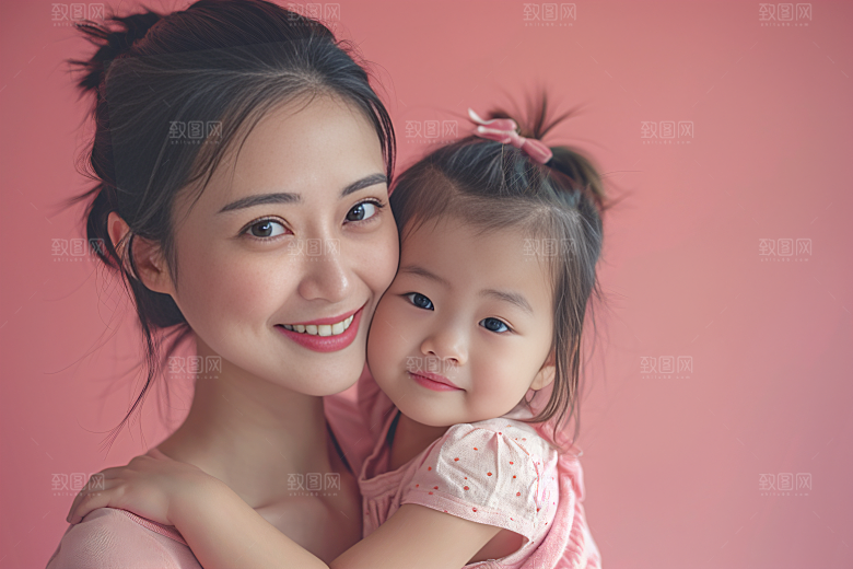 母亲肖像母爱唯美摄影图