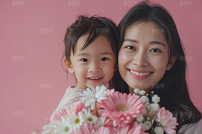 母亲肖像唯美母亲节摄影图