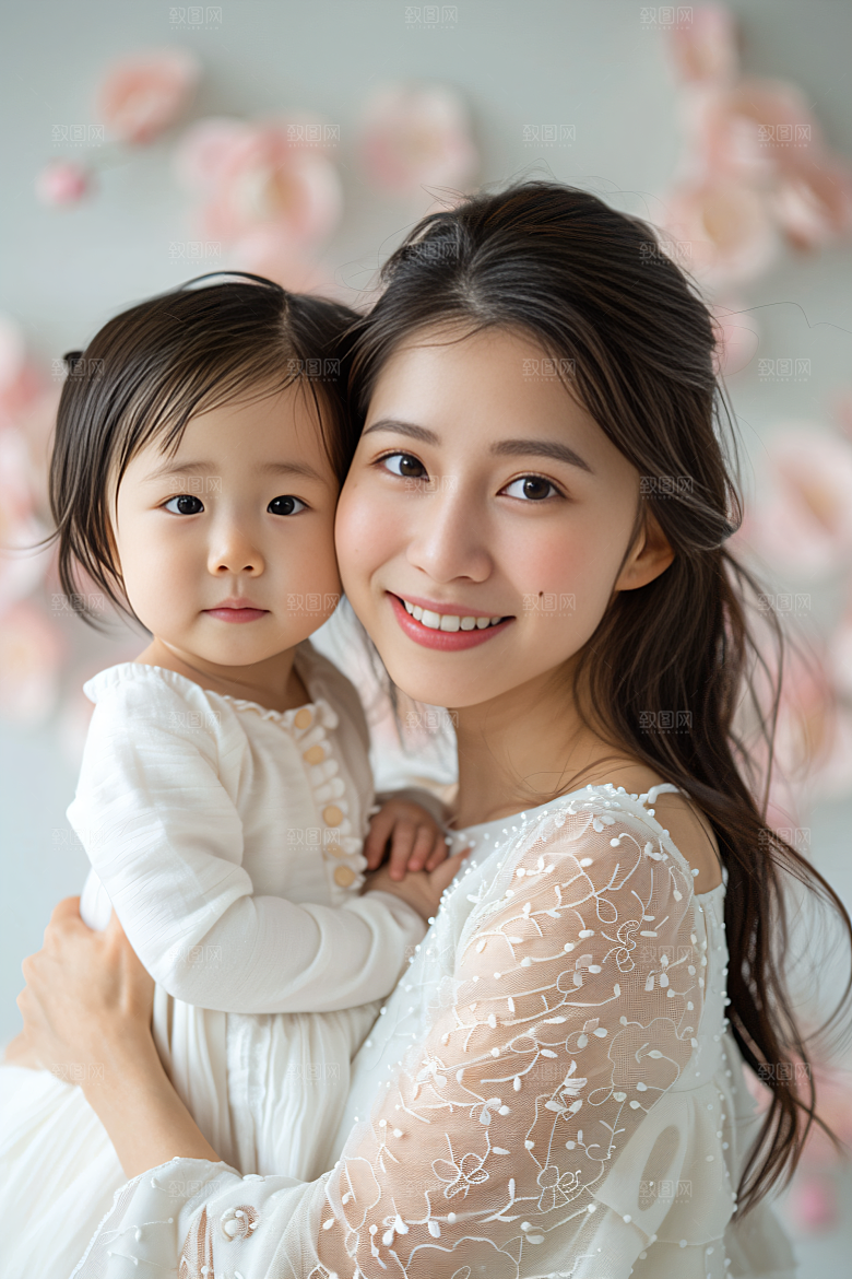 母亲肖像唯美亲情摄影图