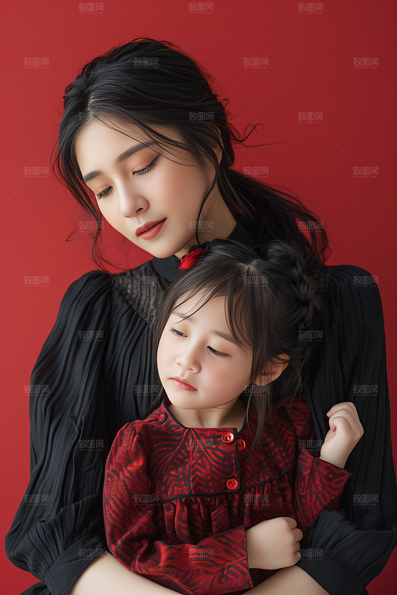 母亲肖像母亲节母爱摄影图