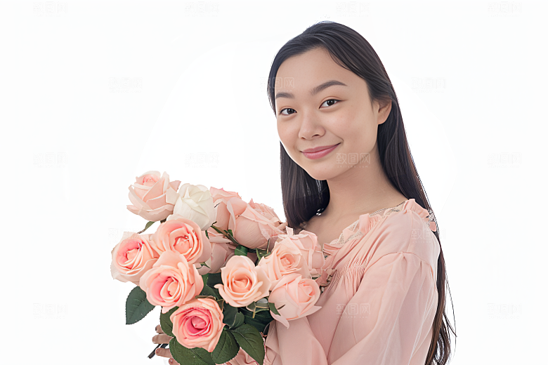 母亲肖像唯美母爱摄影图