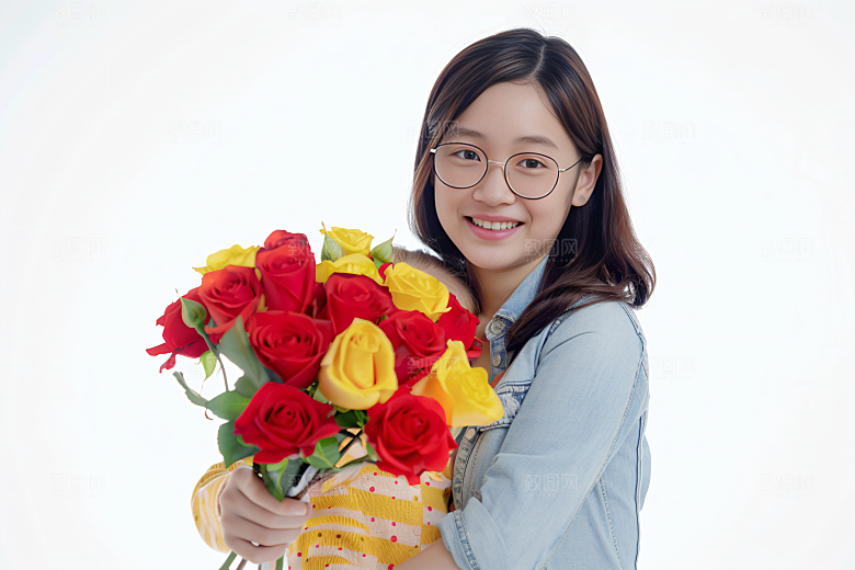 母亲肖像温暖母亲节摄影图