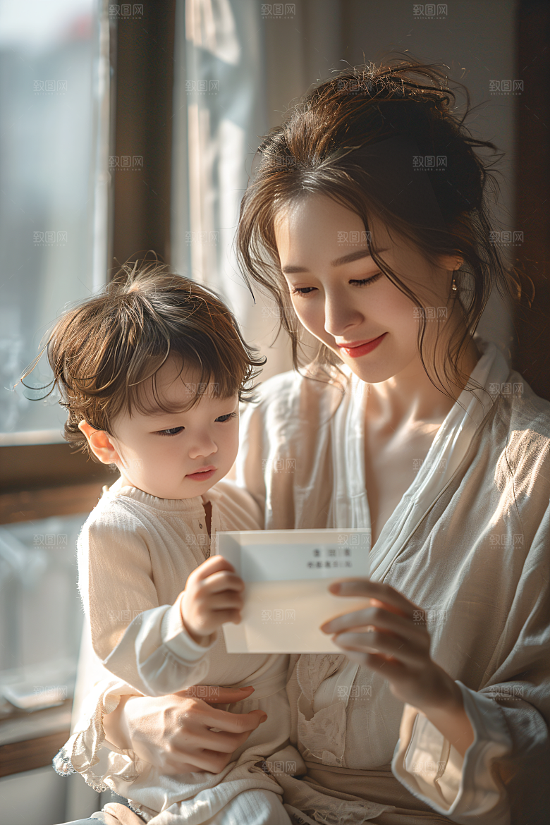 母亲肖像唯美母亲节摄影图