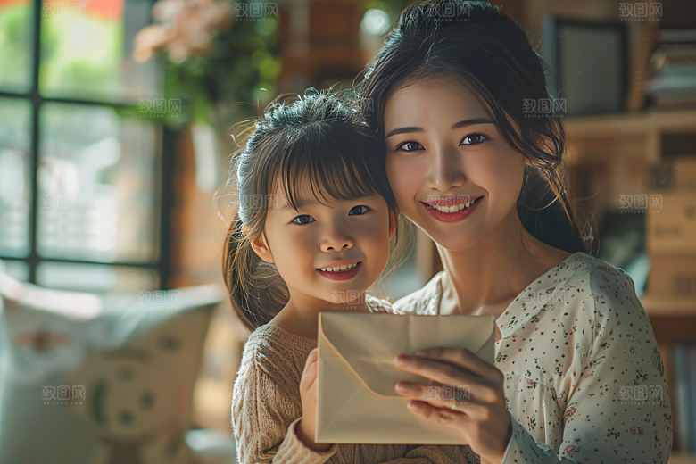 母亲肖像唯美温馨摄影图