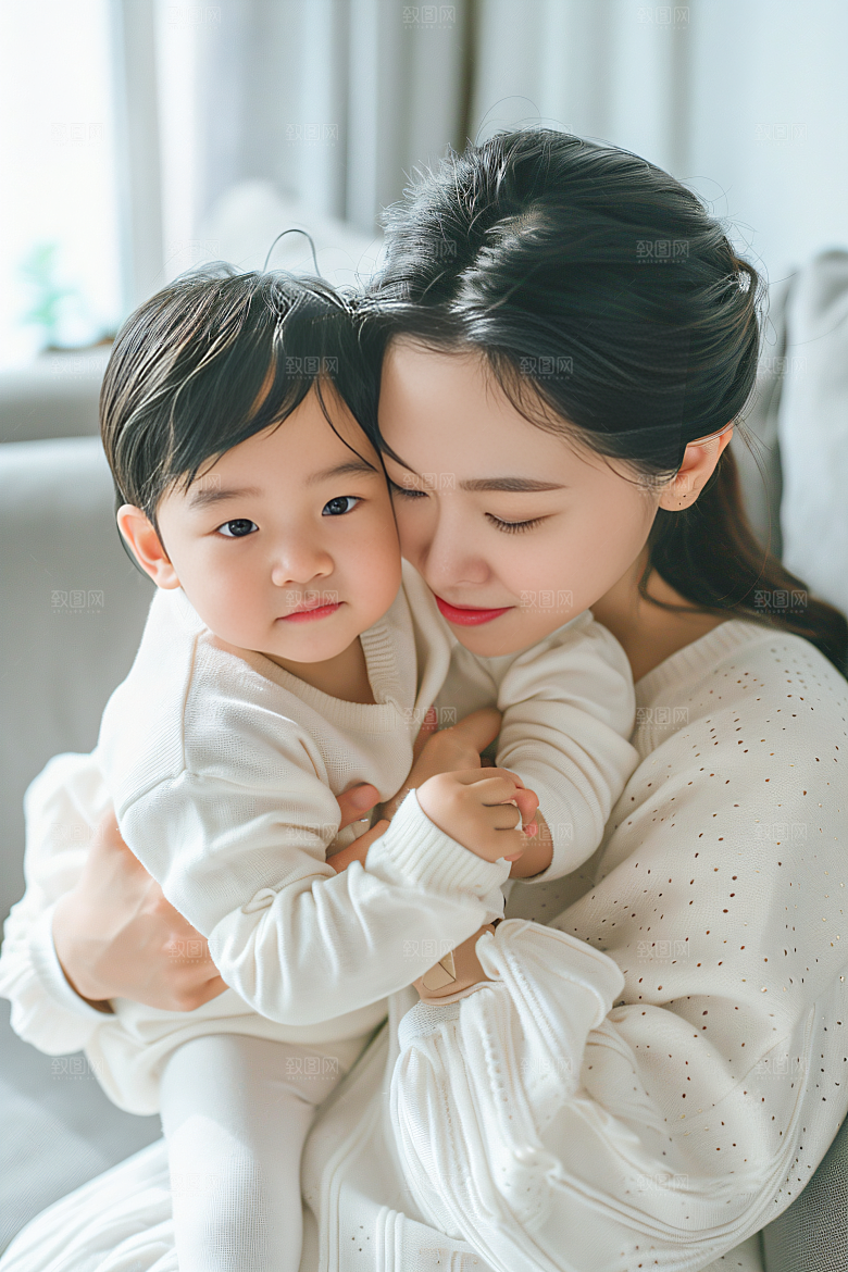 母亲肖像温暖形象摄影图
