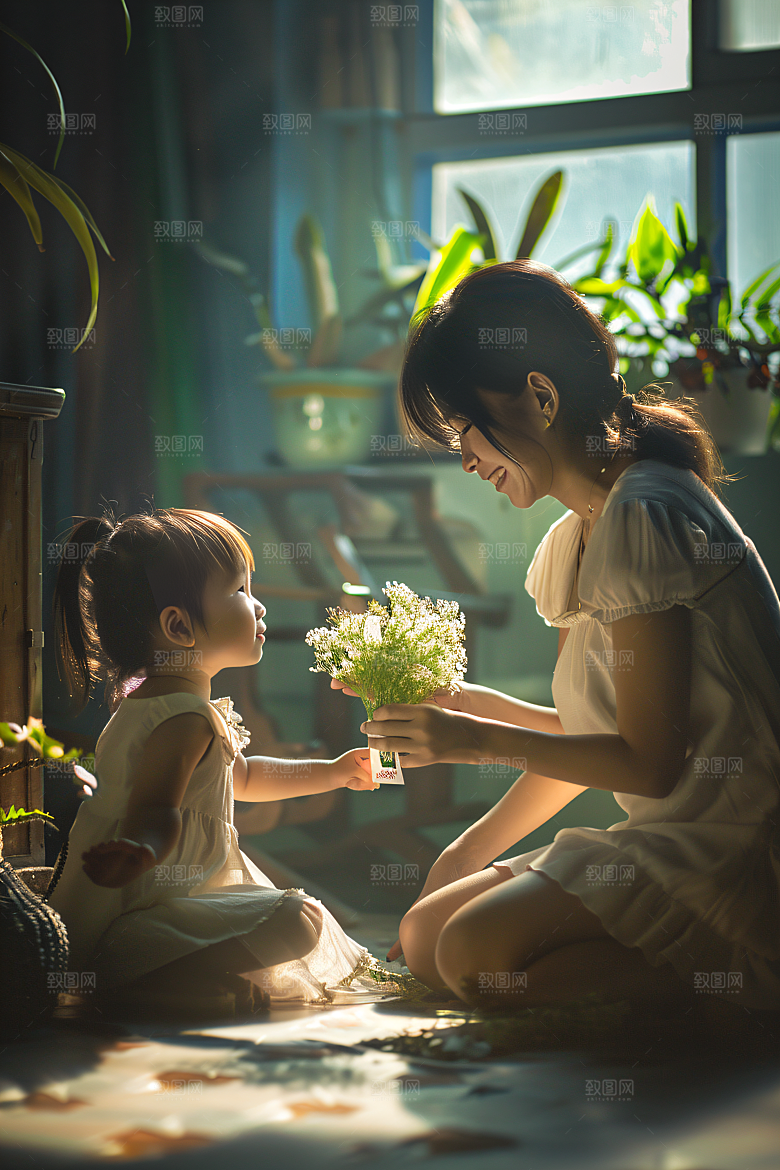 母亲肖像感恩母亲节摄影图