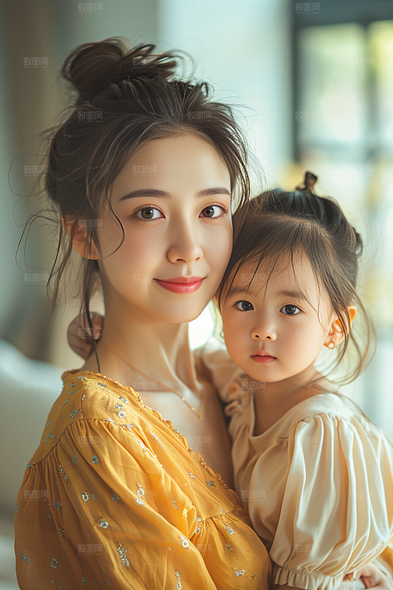 母亲肖像唯美母亲节摄影图