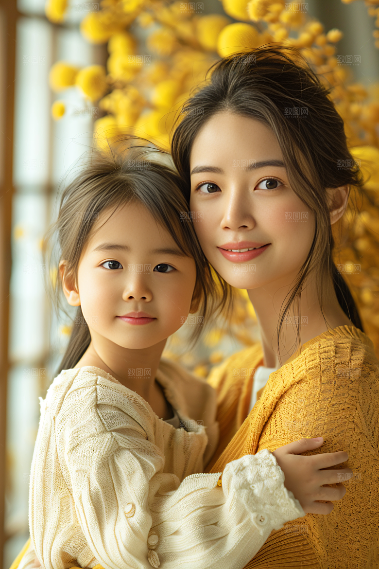 母亲肖像唯美母亲节摄影图