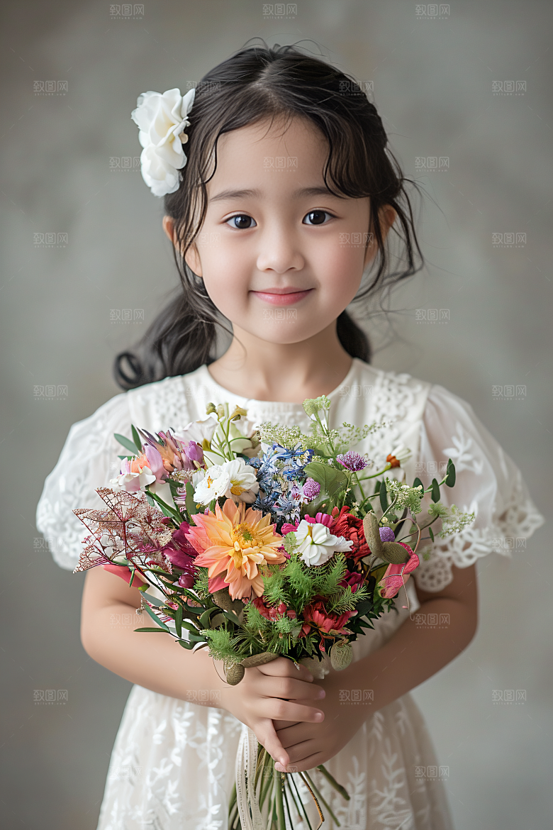 母亲肖像母亲节唯美摄影图