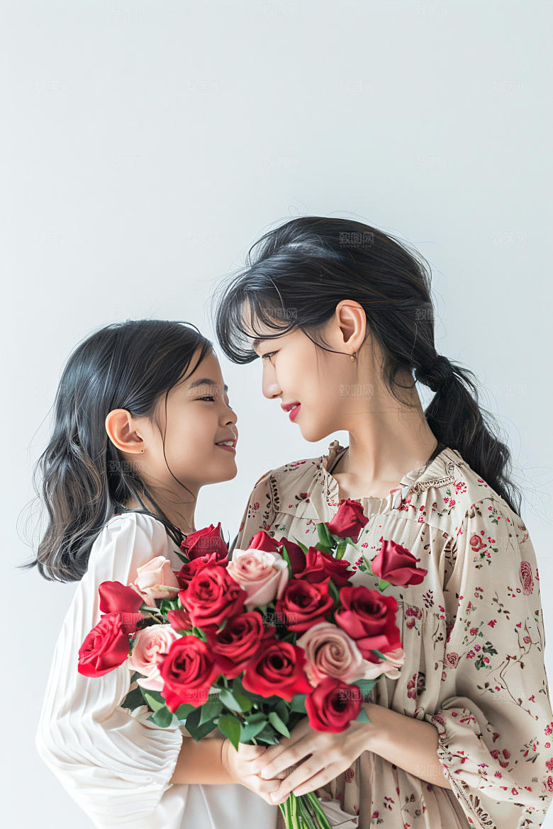 母亲肖像母亲节唯美摄影图
