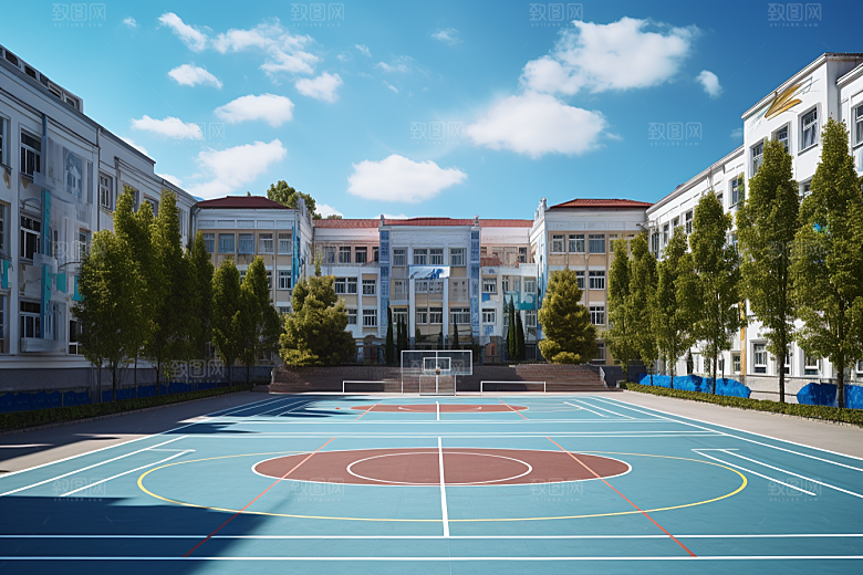 操场运动场开学季素材