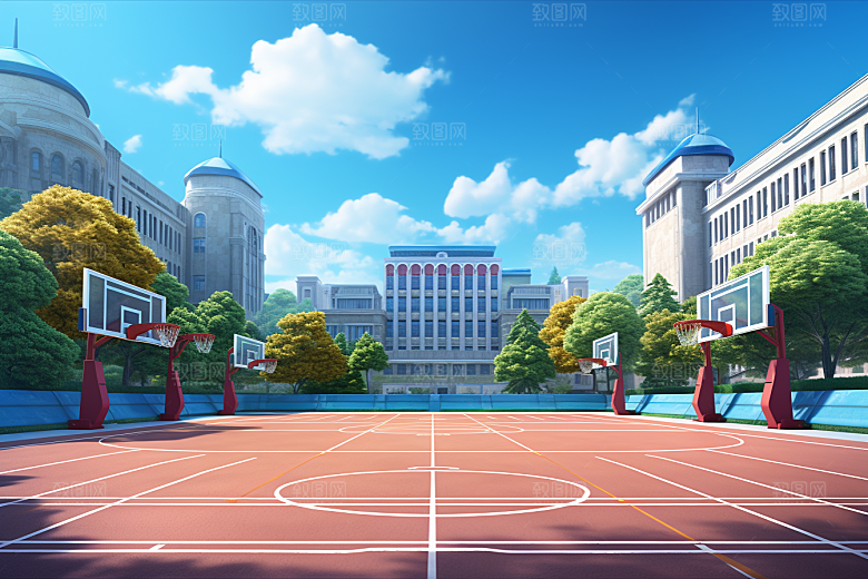 操场学校校园素材