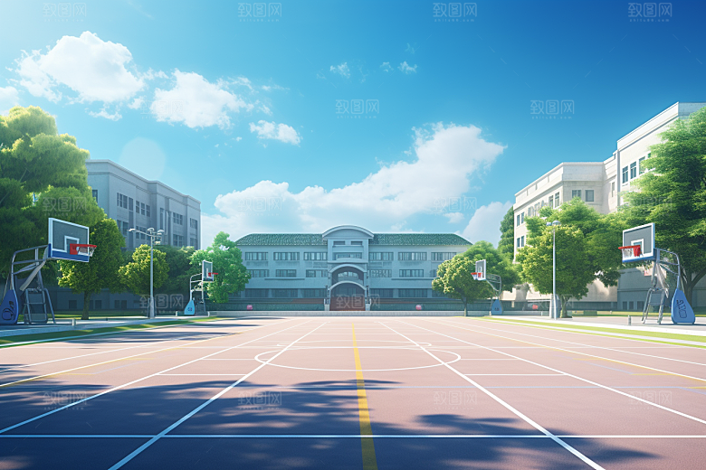 操场草地开阔素材