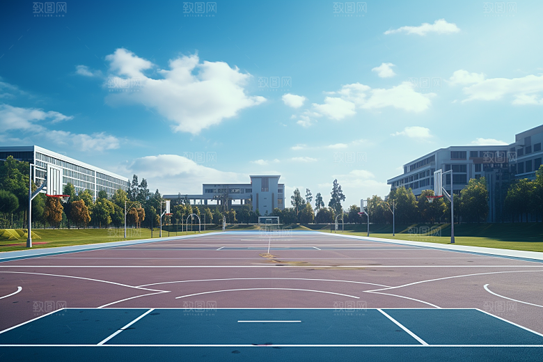 操场开学季学校素材