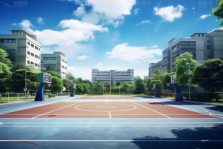 操场室外体育课素材