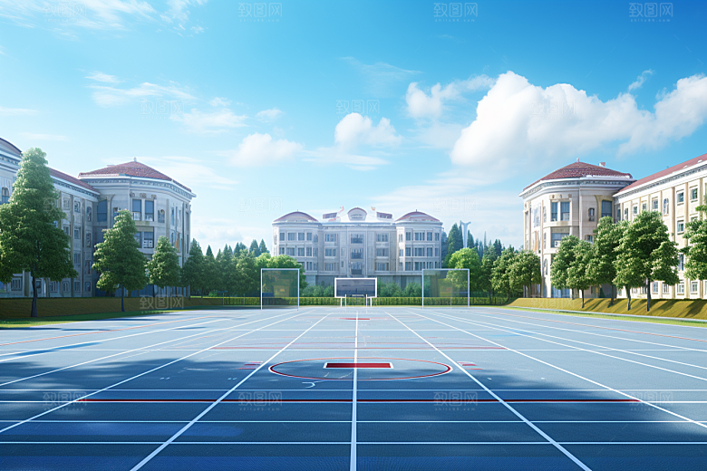 操场开学季校园素材