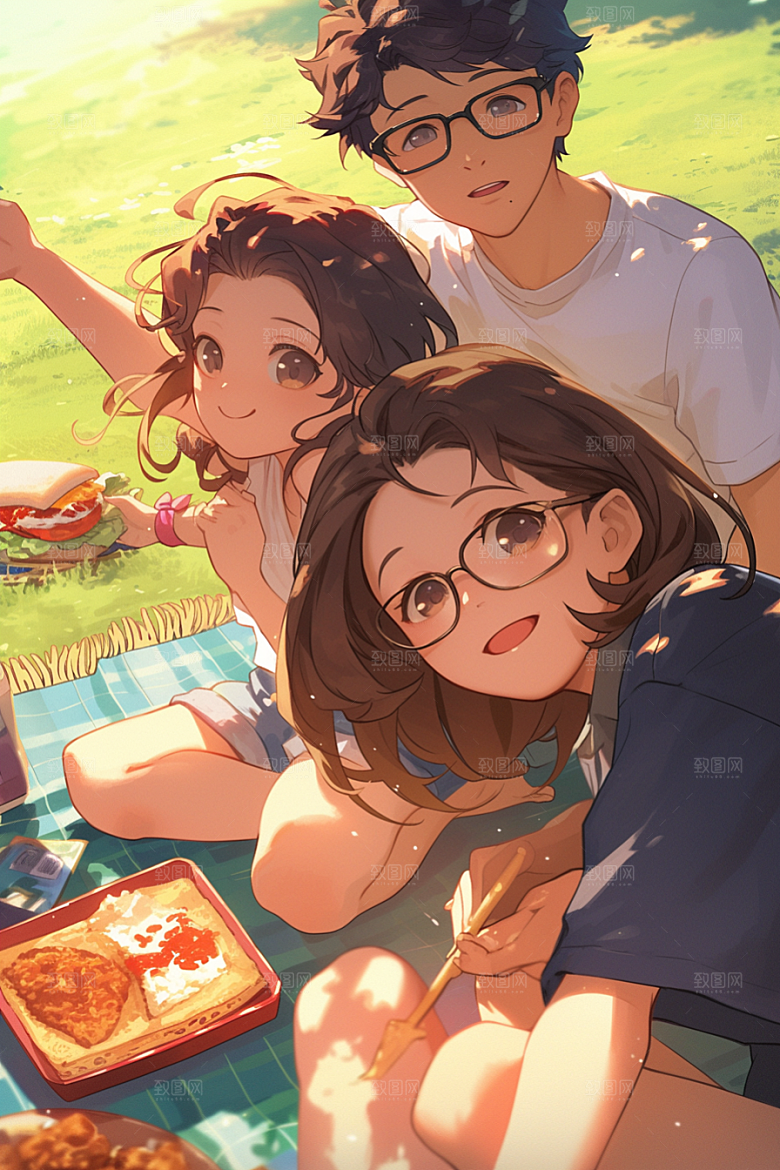 夏日聚会欢乐高清插画