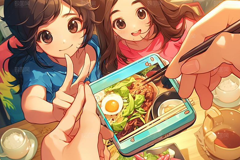 夏日聚会友谊假日插画