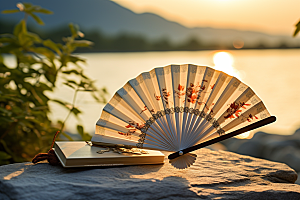 夏至元素清凉解暑素材