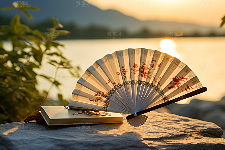 夏至元素清凉解暑素材