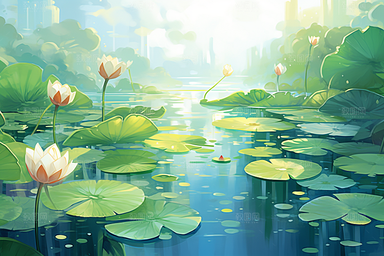 夏至自然氛围素材