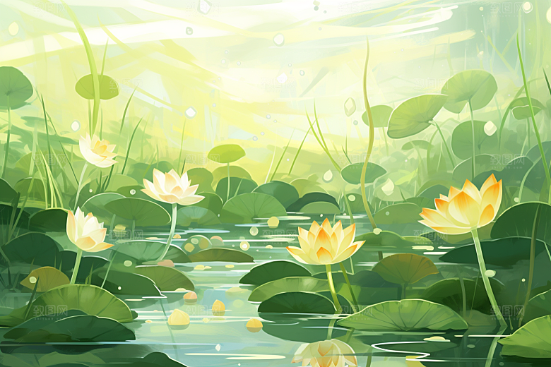 夏至自然氛围素材