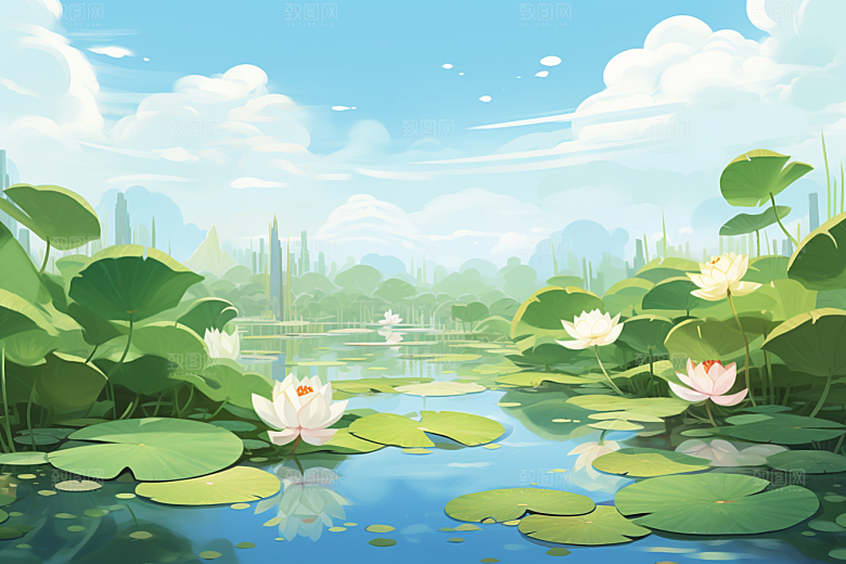 夏至初夏元素素材