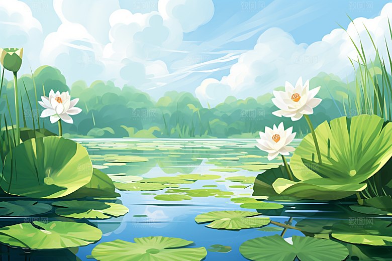 夏至元素夏天素材