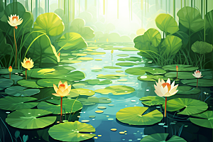 夏至氛围夏天素材