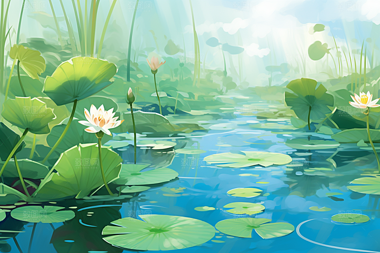 夏至氛围初夏素材