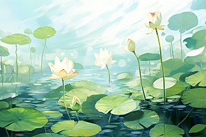 夏至元素氛围素材