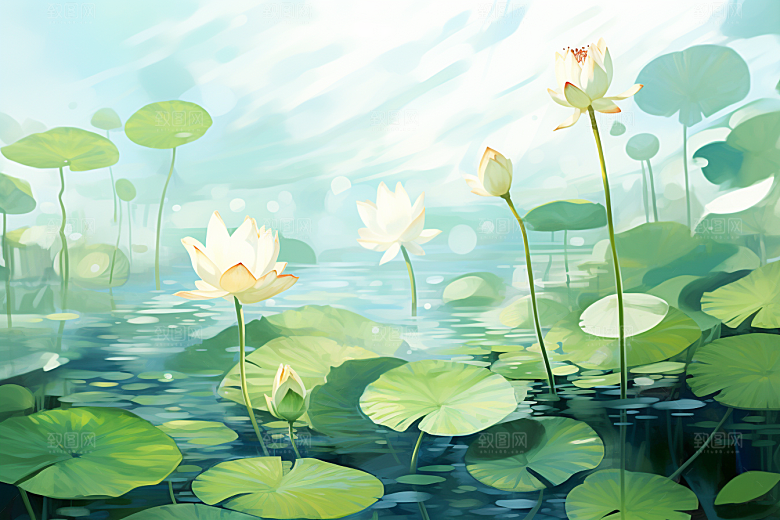 夏至元素氛围素材