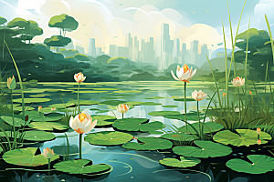 夏至清新高清素材