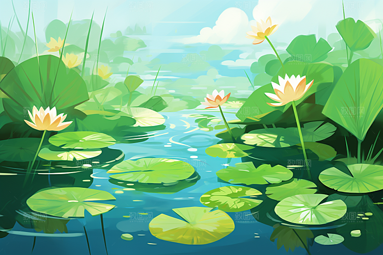 夏至初夏清新素材
