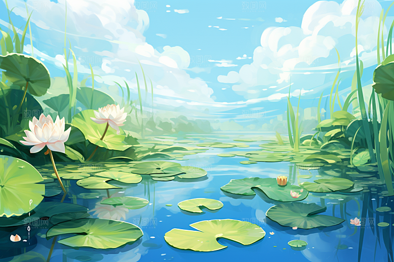 夏至元素氛围素材