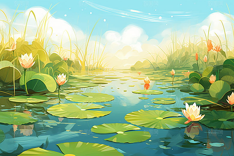 夏至夏天氛围素材
