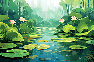 夏至元素夏天素材