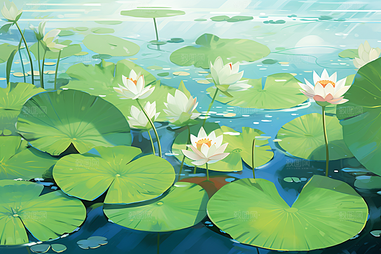 夏至夏天元素素材