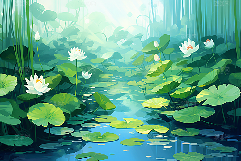 夏至夏天元素素材