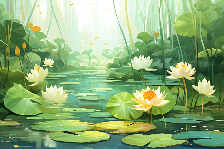 夏至自然氛围素材