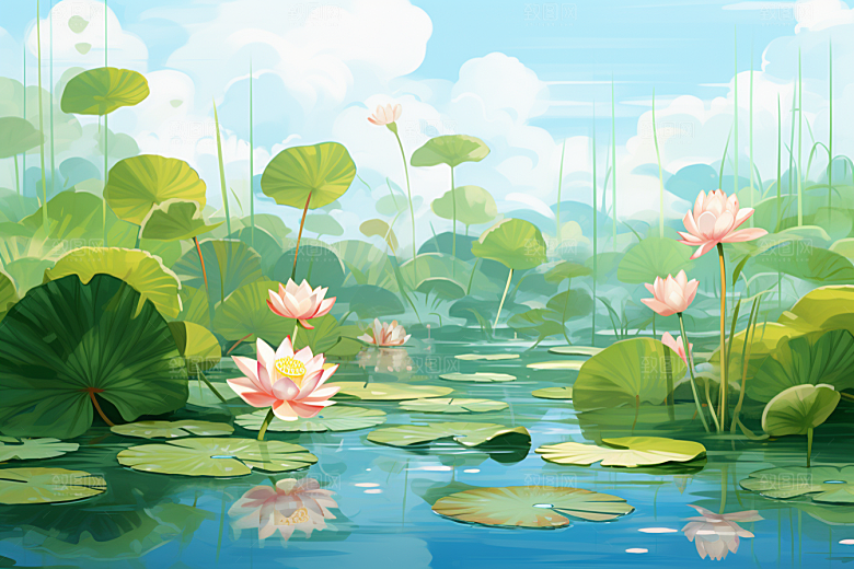 夏至氛围初夏素材