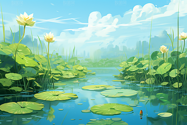 夏至夏天自然素材