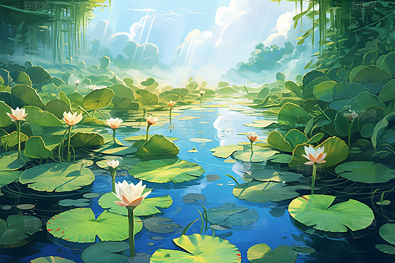 夏至清凉解暑夏天素材