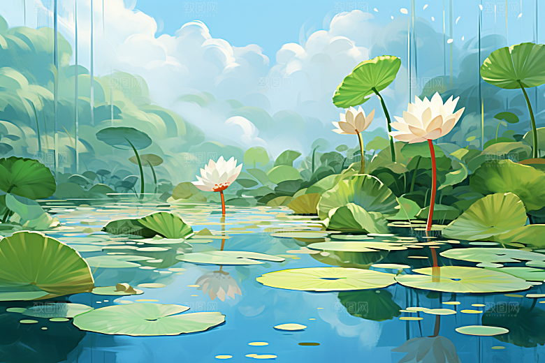夏至氛围初夏素材